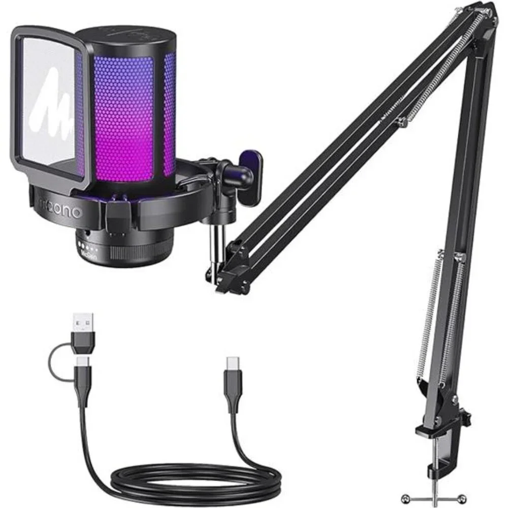 MAONO Gaming USB Microphone, Noise Cancellation Condenser mic